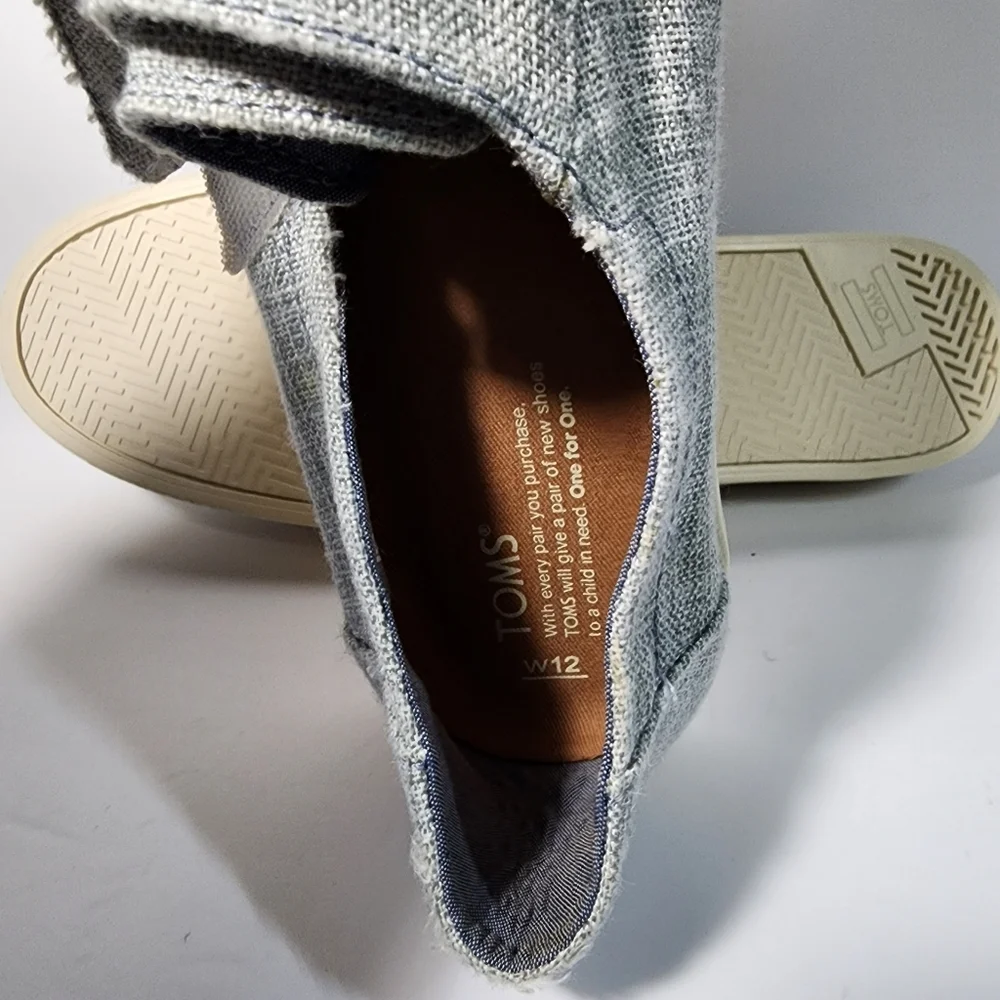 Toms DRIZZLE GREY METALLIC WOVEN ALTAIR Size W12